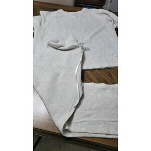 N.Y.L. New York Laundry Womens Cream Fleece Lounge Set Pajamas Size Large